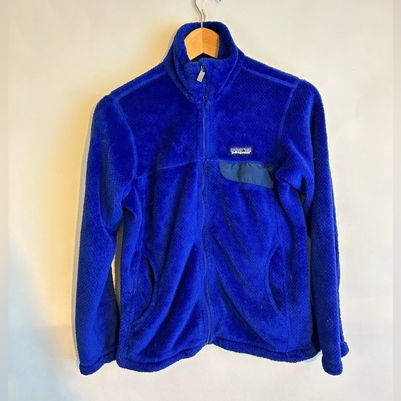 Patagonia Jackets & Blazers - Patagonia Zip Up Re-Tool Jacket Womens Small Plush Pile Blue Snap T Fleece